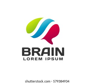 Brain logo. Brain icon. Brainstorm icon.Logo ideas. Brain vector. Psychology logo. Brain silhouette. Business icon. Creation and idea icons and elements. Think idea concept. Network icon. Network logo