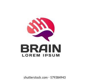 Brain logo. Brain icon. Brainstorm icon.Logo ideas. Brain vector. Psychology logo. Brain silhouette. Business icon. Creation and idea icons and elements. Think idea concept. Network icon. Network logo