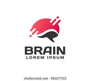 Brain logo. Brain icon. Brainstorm icon.Logo ideas. Brain vector. Psychology logo. Brain silhouette. Business icon. Creation and idea icons and elements. Think idea concept. Network icon. Network logo