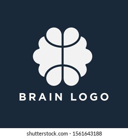 Brain Logo icon design vector template. 