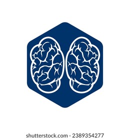 Icono de logotipo cerebral ilustración vectorial