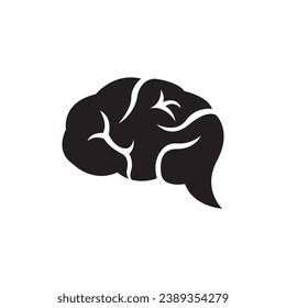 Icono de logotipo cerebral ilustración vectorial