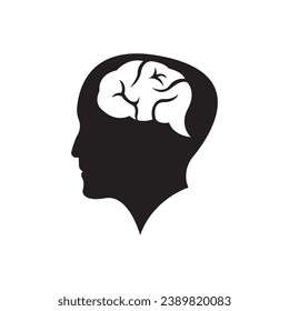 Brain logo icon design vector illustration
