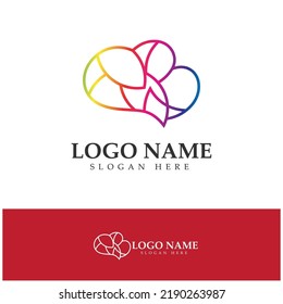  Logo-Icon-Illustrationsdesign Konzept, Vektorgrafik, Logo der Gehirnspülung, Vektorgrafik-Vorlage für Hirnpflege