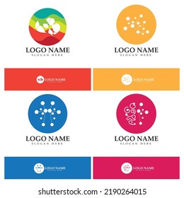  Brain logo icon illustration designs concept vector, Health Brain Pulse logo, Brain care  logo template vector