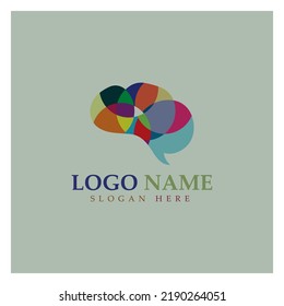  Brain logo icon illustration designs concept vector, Health Brain Pulse logo, Brain care  logo template vector