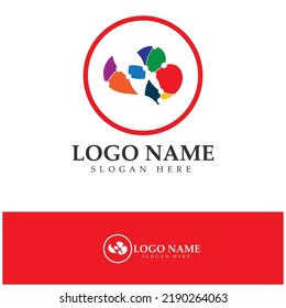  Brain logo icon illustration designs concept vector, Health Brain Pulse logo, Brain care  logo template vector