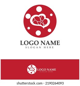  Ilustración del logo del cerebro diseño vector concepto, logotipo de impulsos del cerebro de la salud, modelo de logotipo de cuidado del cerebro vector