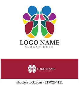  Brain logo icon illustration designs concept vector, Health Brain Pulse logo, Brain care  logo template vector