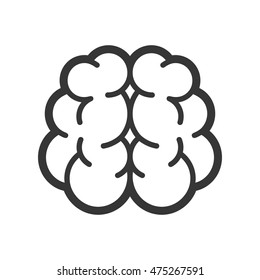 Brain Logo Icon On White Background Stock Vector (Royalty Free ...