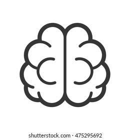 Brain Logo Icon on White Background. Vector