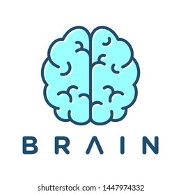 Brain logo, icon and template illustration