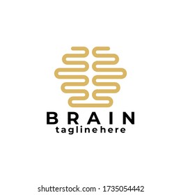 vector de icono del cerebro aislado