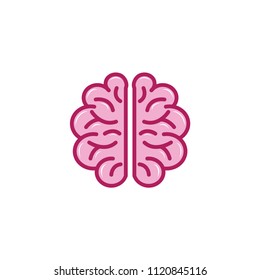 Brain logo, brain icon, brain view from top, brain logo or icon vector design template