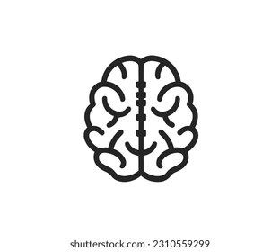Ilustración del logo del cerebro imagen vectorial