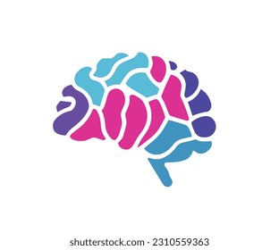 Brain logo illustration mind vector image