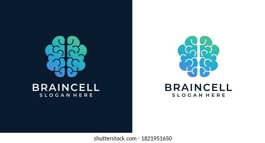 Brain logo illustration vector graphics that good for icon, brand, advertising, and business