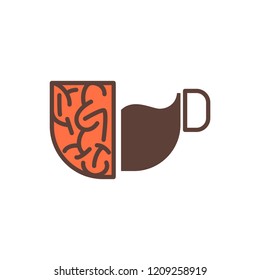 brain logo isolated on white background. vector illustration