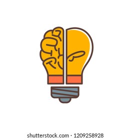 brain logo isolated on white background. vector illustration