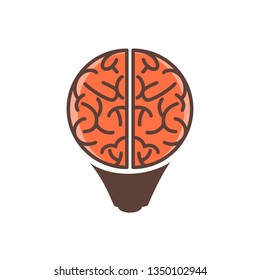 brain logo isolated on white background. vector illustration