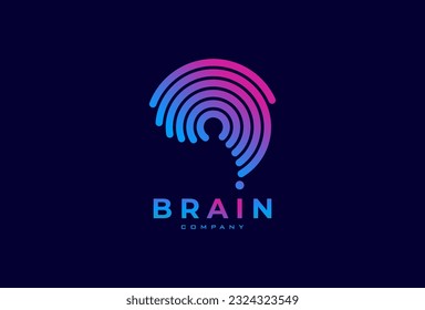 Premium Vector  Brain silhouette vector brain logo design brain logo  vector illustration