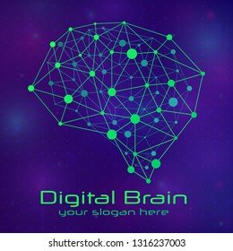Brain Logo silhouette design vector template. Brain concept with medical, health, healthcare, nurse, tooth, thermometer, doctor, pills and cross icon. Think Idea concept.