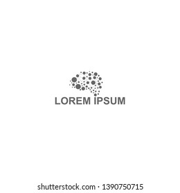 brain logo silhouette design vector template. Think idea concept brain 