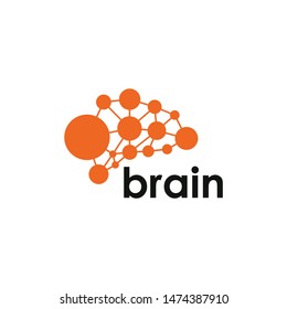 Brain Logo silhouette design vector template. Think idea concept.Brain storm power thinking brain Logotype icon. modern graphic logo