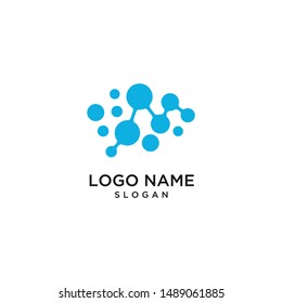 Brain Logo silhouette design vector template