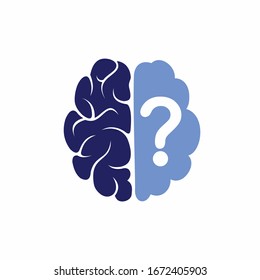 Logo del cerebro y símbolo de interrogación
