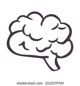 Brain Logo silhouette top view design vector template. Brainstorm think idea Logotype concept icon