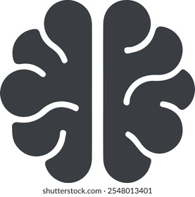 design de vetor de silhueta de logotipo cerebral 