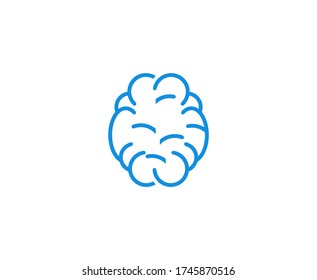 Brain logo smart mind vector icon 