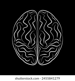 Brain Logo Symbol. Human Brain. Vector Illustration.
