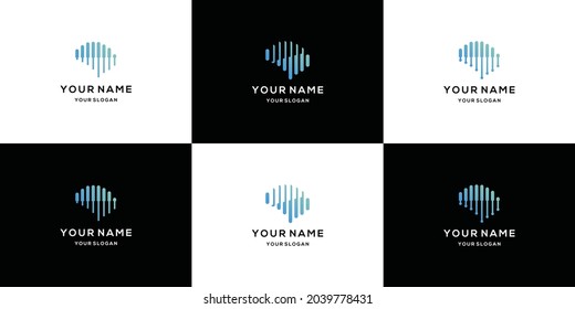 Brain logo template collection, technology, health, modern,