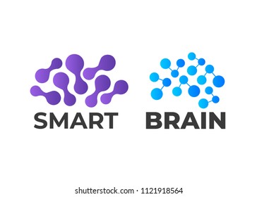 Brain logo template. Brain, Creative and learning icons