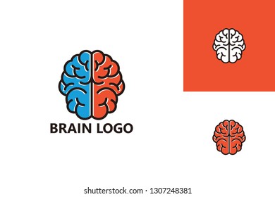 Brain Logo Template Design Vector, Emblem, Design Concept, Creative Symbol, Icon