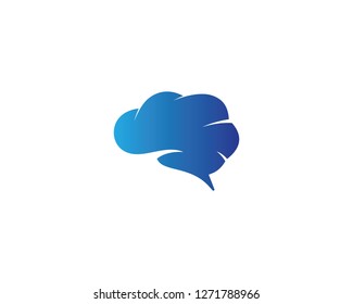 Brain logo template vector icon illustration