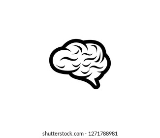 Brain logo template vector icon illustration