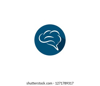 Brain logo template vector icon illustration