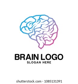 Brain Logo Template. Vector Illustration