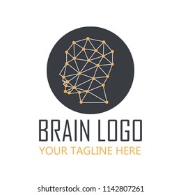 brain logo with text space for your slogan / tag line, vector illustration