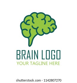 brain logo with text space for your slogan / tag line, vector illustration