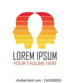 brain logo with text space for your slogan / tag line, vector illustration