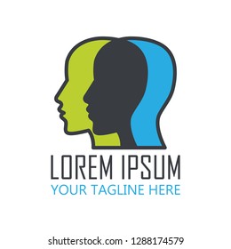brain logo with text space for your slogan / tag line, vector illustration