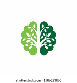 Brain logo that formed tree silhouette