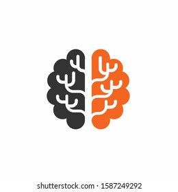 Brain logo that formed tree silhouette