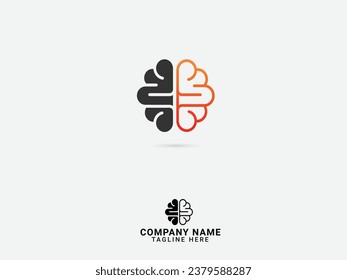 Brain logo. Think. Brain vector. Idea. Tech. Premium template. Human brain. Modern. Science. Hospital. Creative. Icon. Company