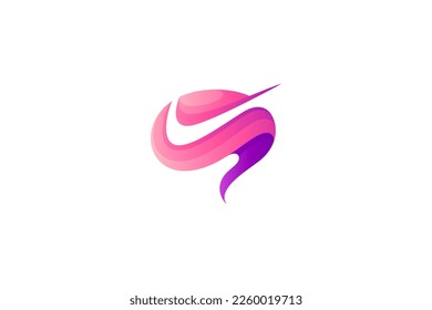 Logo del cerebro con icono de garrapata en estilo de diseño 3d