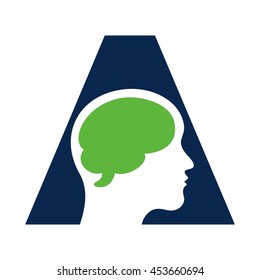 brain logo vector.